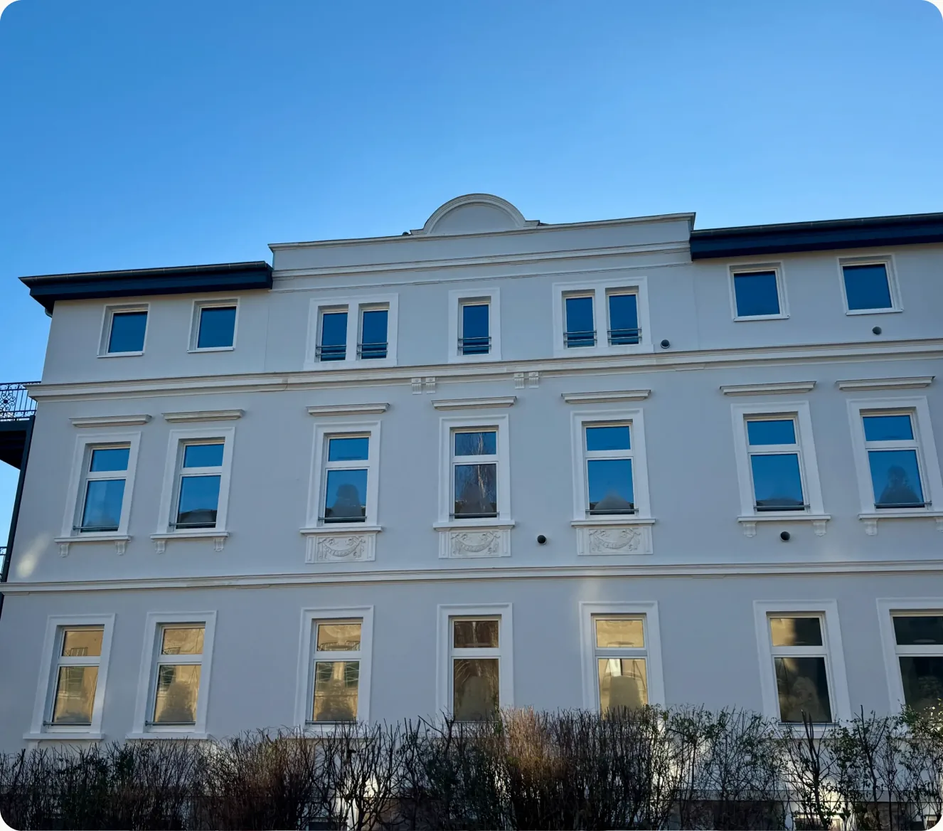 Sanierte Fassade der Handschuhfabrik