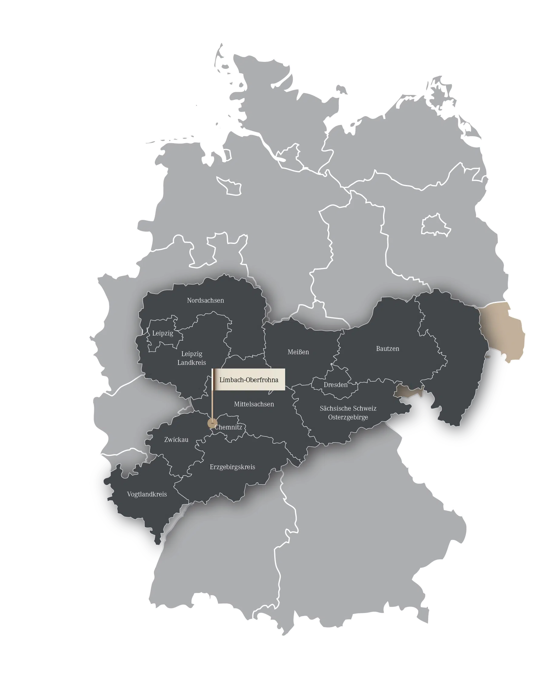 Karte Deutschland Standort Sachsen