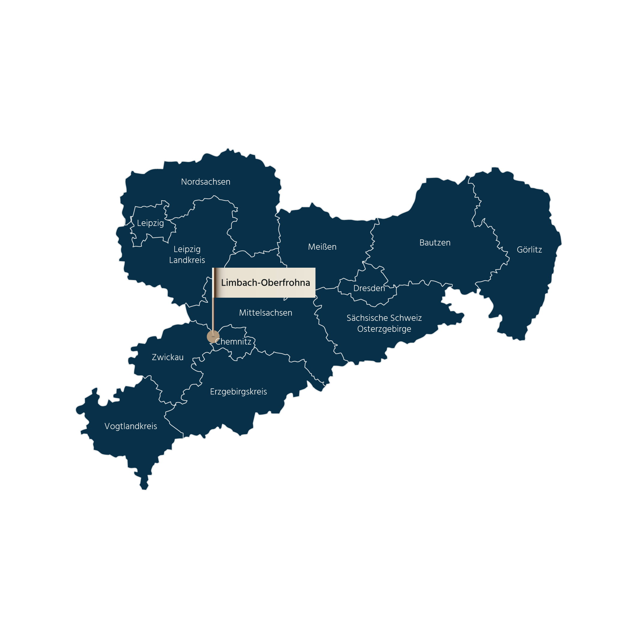 Karte Sachsen Limbach-Oberfrohna